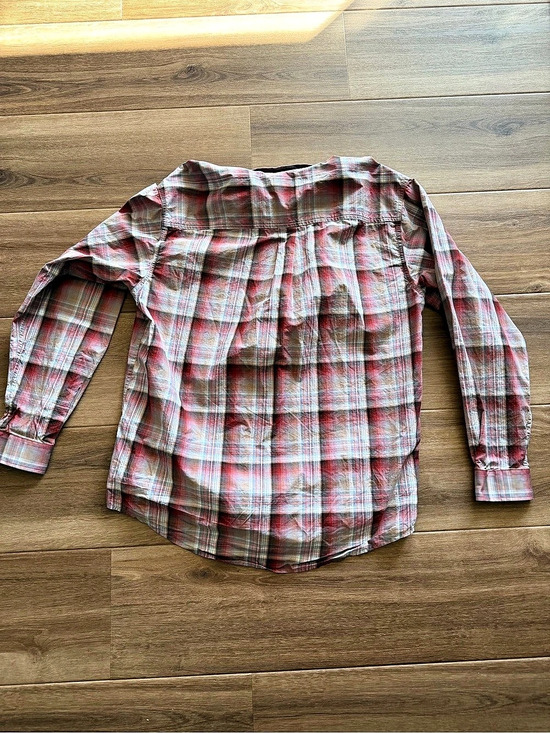 Cinch Other - Cinch Plaid Snap-Front Shirt in Red & Gray Size Large